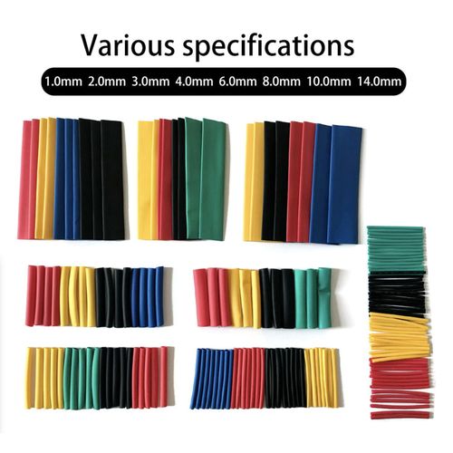 164pcs/Set Heat shrink tube kit Insulation Sleeving termoretractil Polyolefin Shrinking Assorted Heat Shrink Tubing Wire Cable Heat Shrink Tubing Tube Assortment Wire Cable Insulation Sleeving Kit Multi-color