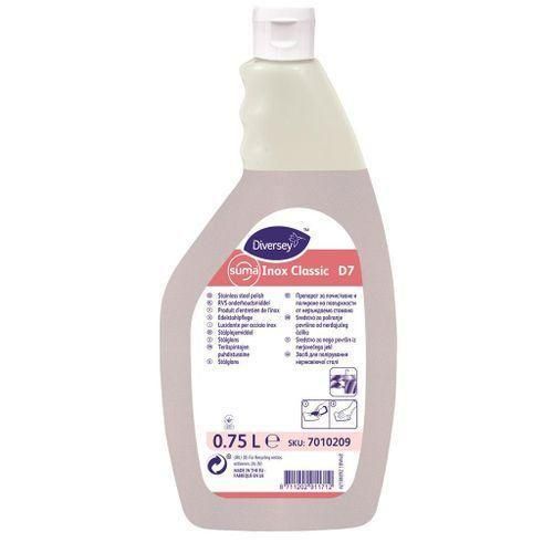 Nettoyant Inox 750ml D7 haute qualité contre les traces de doigts et les taches d'eau