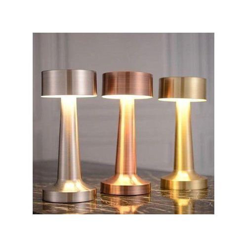 Lampe de Table LED Métal Argenté – Design Moderne Rechargeable