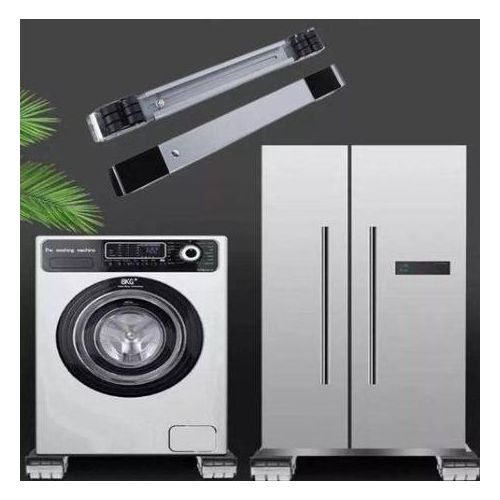 Support à Roulettes Antivibration Universel Réglable – Socle Mobile Extensible pour Machine à Laver et Électroménager (300 kg)