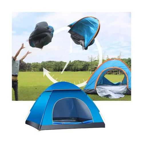 Tente de Camping Pop-Up Automatique 3-4 Personnes Imperméable & Pliable