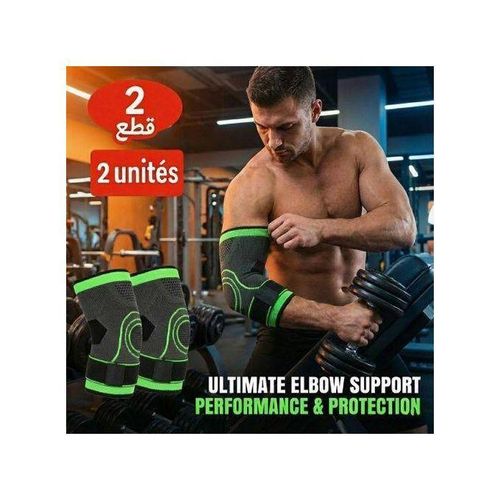 paire de Coudières Sport Compression Haute Élasticité – Support Coude Pour Tennis Elbow, Golf Elbow, Tendinite, Gym, Fitness, Musculation, Arthrose, Rééducation – Stabilisation & Protection
