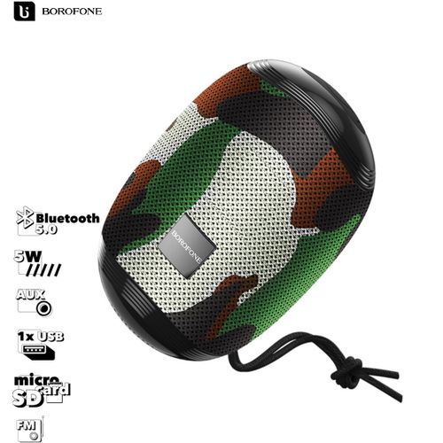 Enceinte Haut parleur Bluetooth BR6 Sports BT5.0,5W AUX/microSD/USB/FM camouflage militaire