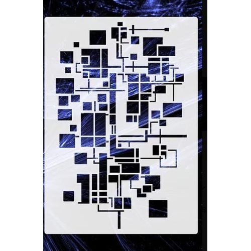 1 POCHOIR A PEINTURE POUR DECORATION INTERIEUR CARREAUX MURAUX GEOMETRIQUE ARTISTIQUE ENTRELACEES FORMAT A4 LAVABLE ARTISANAT ART DE MURAL CONVIENT A TRANSFERT DE DESSIN AU TISSU TOILE BOIS SOLS MURS