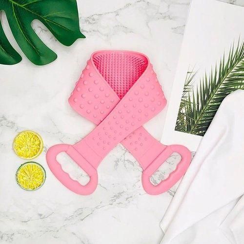 Brosse de Douche en Silicone Longue Double Face – Scrubber pour Dos et Corps, Brosse Exfoliante, Massage Corporel, Nettoyant Hygiénique Antidérapant pour Femme et Homme