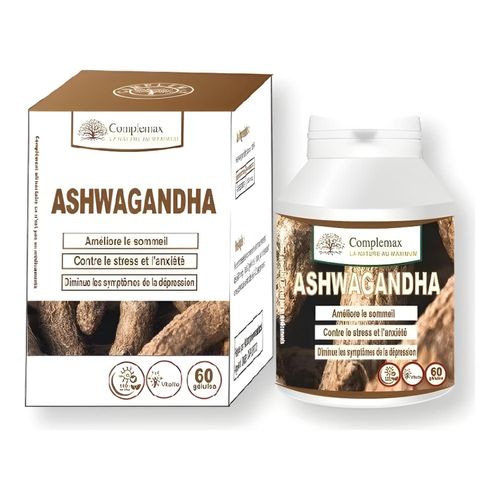 Ashwagandha - Gestion du Stress et de l'Anxiété - Amélioration du Sommeil - 60 Gélules
