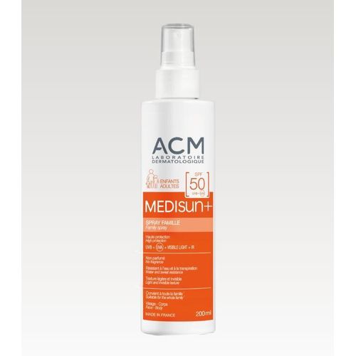 Medisun Ecran Solaire Spray SPF50, Très Haute Protection, Visage & Corps, Peaux Sensibles, 200ml