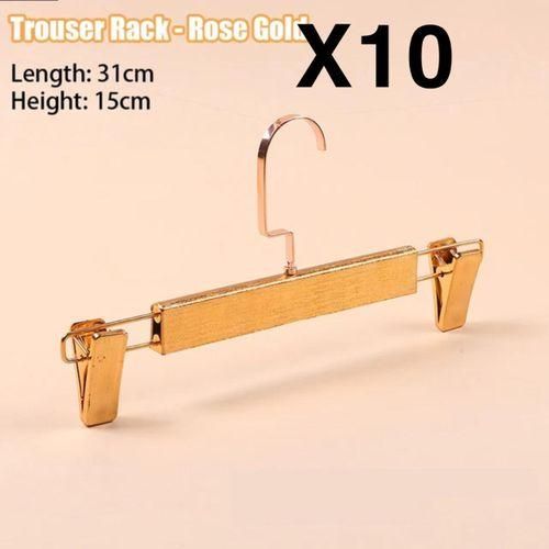 10 Cintres en plastique avec Clips réglables