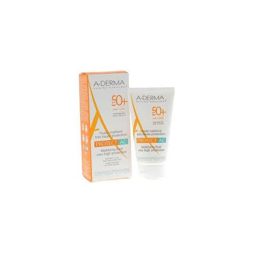 Fluide solaire A-Derma Protect AC 40 ml – Très haute protection UVA/UVB pour peaux sensibles à tendance acnéique