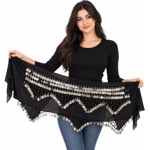 Ceinture de danse orientale égyptienne, couleur noire, élégante et pratiqueCeinture de danse orientale égyptienne, couleur noire, élégante et pratique, modèle nouveau