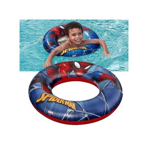 Bouée inflatable pour piscine et plage motife Spiderman de 56 cm