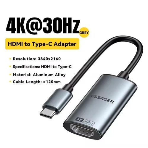 Adaptateur HDMI vers USB Type C pour iPhone Macbook, Convertisseur câble TV 4K