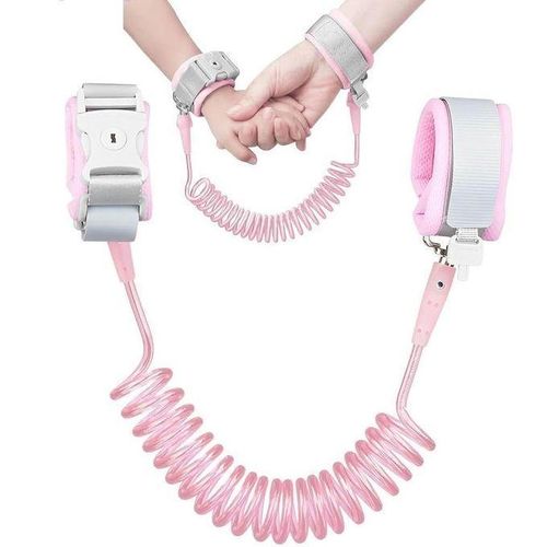 Bracelet de Sécurité Anti-Perte pour Enfants – Lien de Poignet Réglable avec Câble Extensible et Verrou de Protection