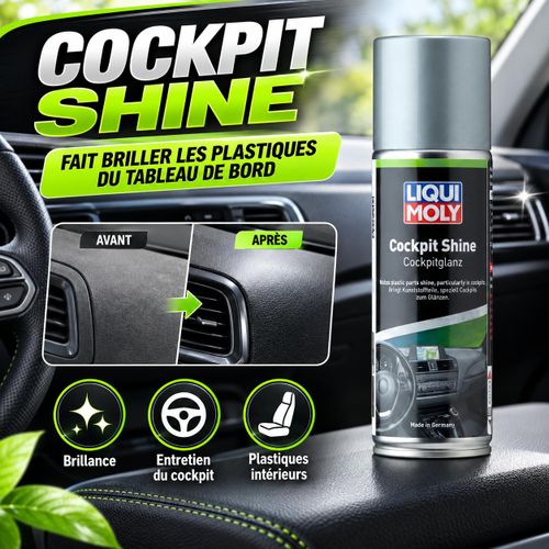 Spray Nettoyant Rénovateur Tableau de Bord Brillant Protection Plastiques Intérieur Auto Entretien Esthétique Véhicule Flacon Aérosol