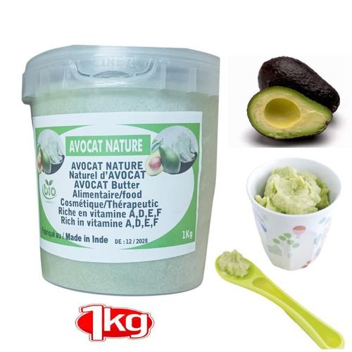 Beurre d'avocat cosmétiques et alimentaire 1 kg