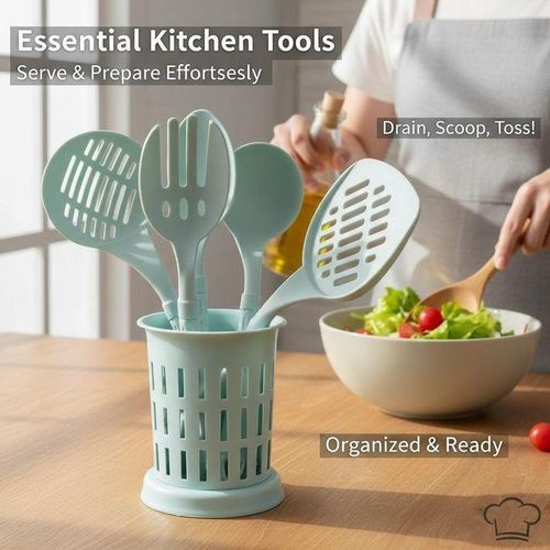 Set de Cuisine Complet avec Support de Rangement