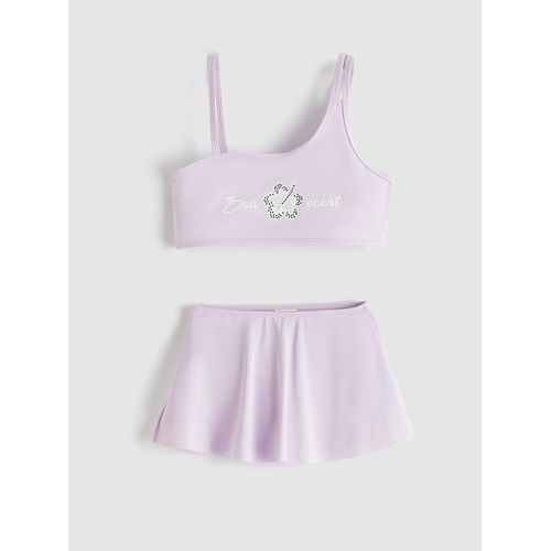 Bikini jupe imprimé Protection UV pour fille