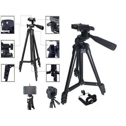 tripod Support pour camera et telephone en aluminium
