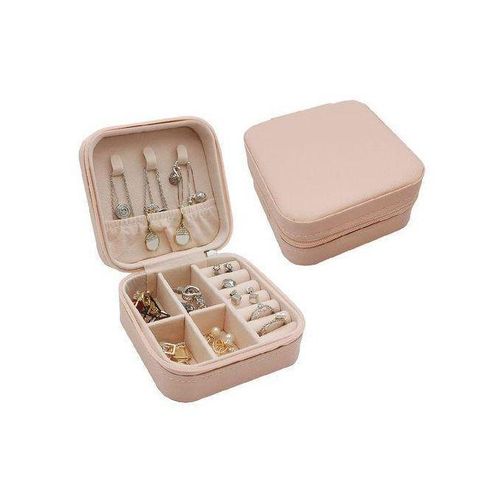 علبة مجوهرات للسفر، منظم مجوهرات صغير، محمول