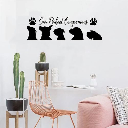 Autocollant mural en vinyle avec citations de nos compagnons