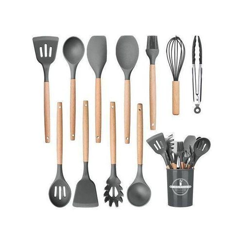 Set de 11 Ustensile de cuisine en Silicone + Support