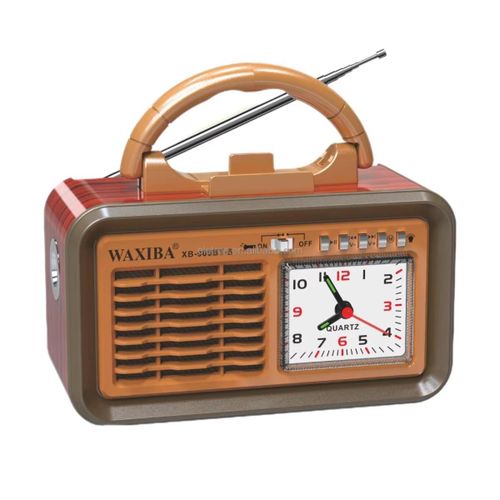 Radio rétro alimentation solaire, batterie, radio FM/AM SW multifonction radio X Bass avec lampe torche