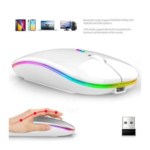 Souris Sans Fil Bluetooth Silencieuse pour Ordinateur Portable