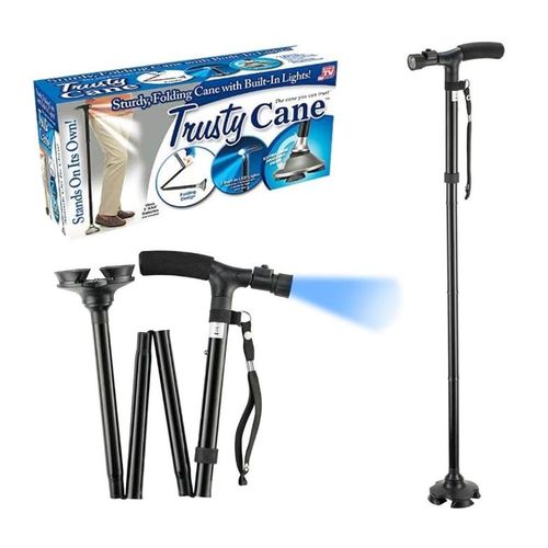 Canne Médicale avec Pliage Réglable avec Lumière LED