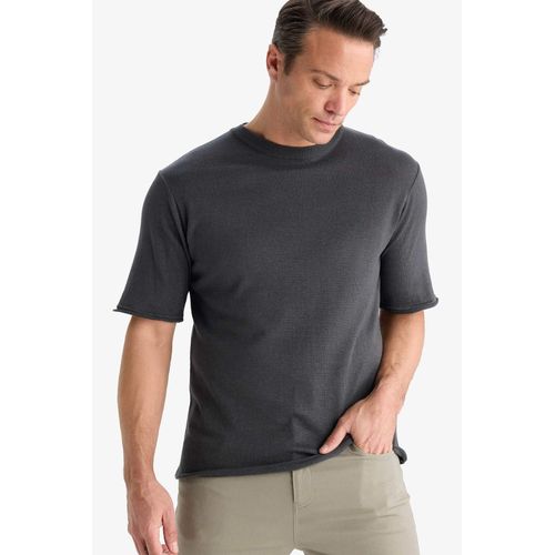 تيشيرت تريكو اوفر سايز برقبة مستديرة