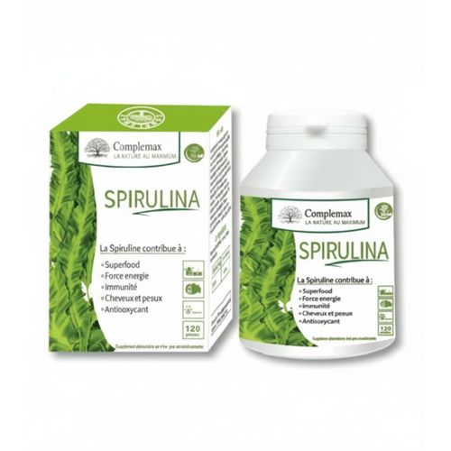 Spiruline Superfood, Complément Alimentaire Antioxydant Naturel, Boost Énergie, Immunité, Peau & Cheveux, 240 Comprimés