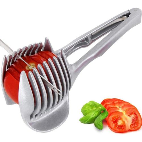 Coupe-Tomates & Tranche-Œufs 2-en-1 en Acier Inoxydable – Multi-Lames de Précision