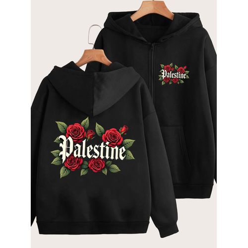 Sweat à capuche zippé Y72K style décontracté avec imprimé floral artistique - Veste zippée tendance et confortable pour toutes les saisons, veste décontractée sportive à la mode Tissu confortable