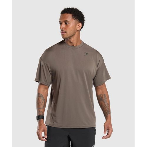 T-Shirt de Sport Homme Oversize Respirant à Séchage Rapide – Marron Camo