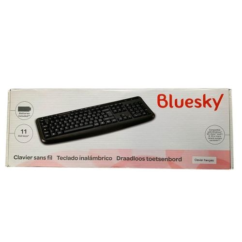 Clavier francais AZERTY sans fil avec pavé numérique + Souris sans fil