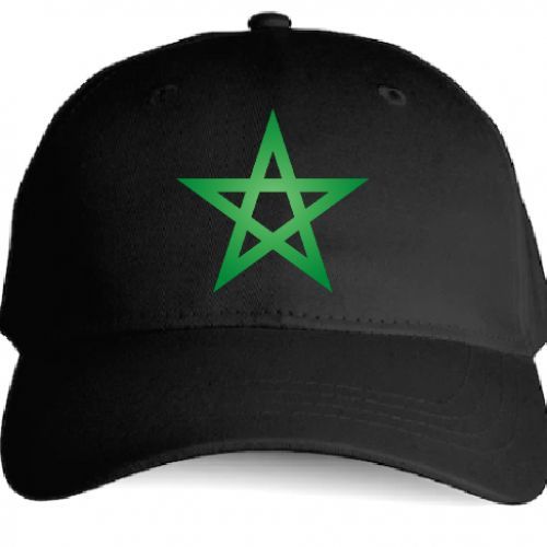 Casquette Royaume du Maroc Drapeau symbole Les Armoiries Royales Etoile / Ref4