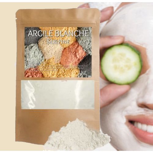 كيلو 1 الطين الأبيض سوبرفاين الكاولين شفاء ، ترطيب ، تنعيم ، قناع للوجه ، بديل تالك للطفل