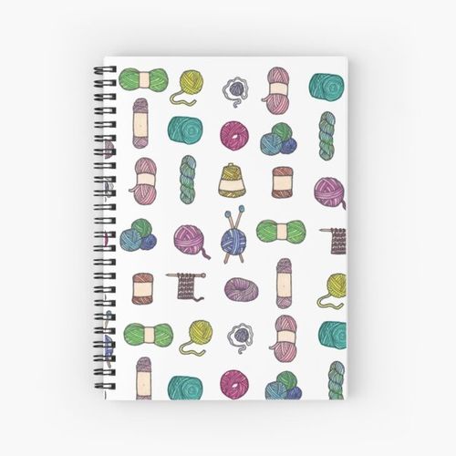 Balls of Yarn - Knitting Watercolor Spiral Notebook Bloc note