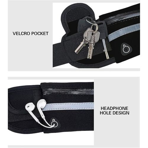 Sac Ceinture de Course tanche Porte-Tlphone et Accessoires pour Sport Fitness Vlo et Running Unisexe