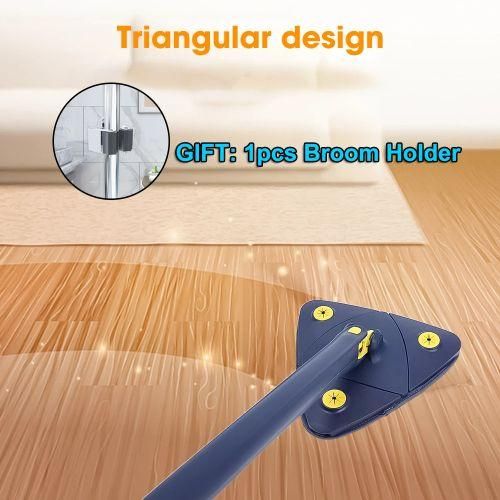 Serpillière Télescopique Triangulaire pour le Nettoyage des Murs et Carreaux, Brosse Auto-drainante pour le Plafond de la Maison, Nouveauté 360