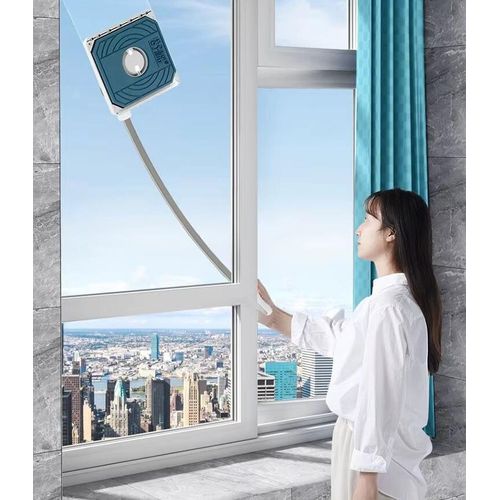 Nettoyeur de vitres de grande hauteur, Essuie-glace de vitres, Outil de lavage de fenêtre extérieure avec manche long, outils de récurage pour le bureau à domicile