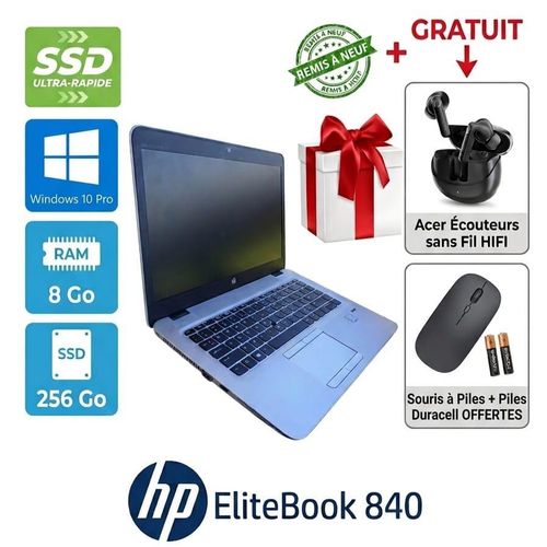 PC PORTABLE EliteBook 840 G3 i5 8GB 256GB SSD (Occasion en bon état) Remis a Neuf
