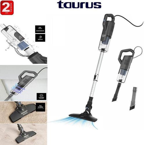 Aspirateur balais Sans sac Léger avec Mode Turbo, buse Multifonction et Brosse Anti-enchevêtrement, autonomie de 45 Minutes, éclairage LED Park & Go