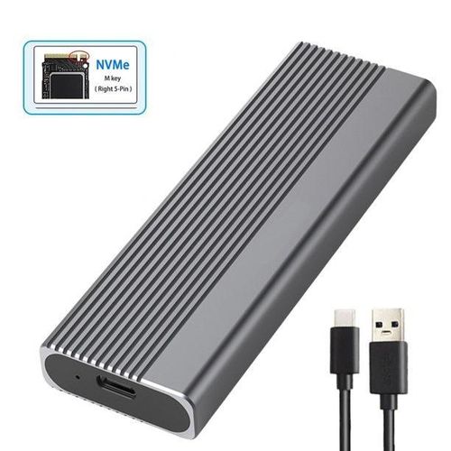 Boîtier SSD M.2 NVMe portable en Aluminium USB-C pour stockage mobile, compatible ordinateurs portables et de bureau Android