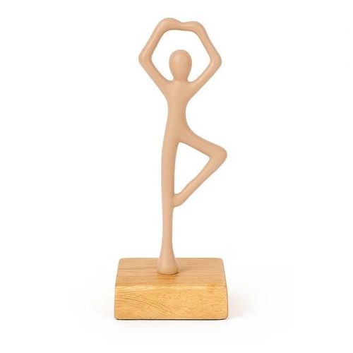 تمثال زخرفي على قاعدة خشبية