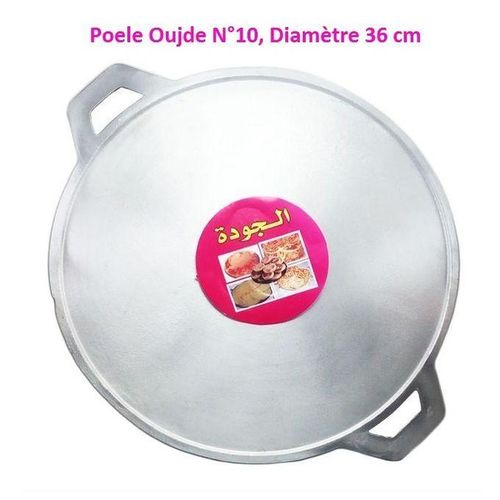 Poêle marocaine d'Oujda N°10, Diamètre 36 cm - Idéale pour Mssemen, Batbout & Harsha