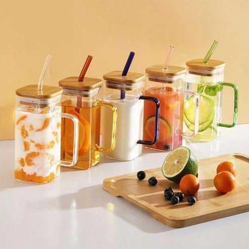 Tasse Avec couvercle et paille – Verres réutilisables pour café glacé, jus, soda, boissons