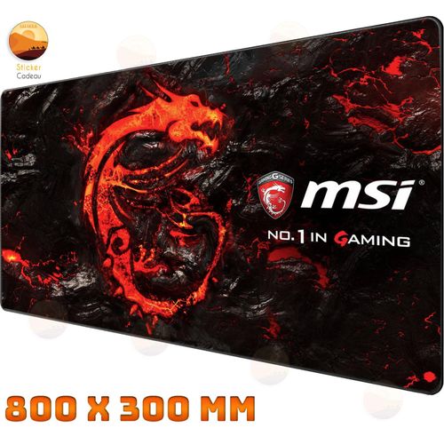 Tapis de souris msi lava 800 x 300 MM Tapis gamer souris et clavier Gaming Mouse Pad