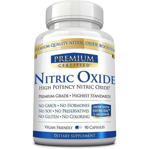 Premium Certified Oxyde nitrique - Mélange de L-arginine 1680 mg avec AAKG, AKIC, mono et malate - Soutien avant et après l'entraînement - Végétalien - 90 capsules
