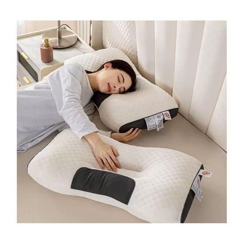 2pcs Oreiller de Massage Bonne Respirabilité Haute Résilience Rebond Rapide 4 Cloisons Ergonomique