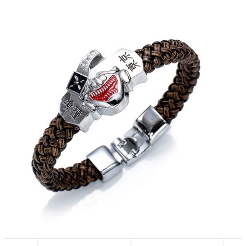 Bracelet anime Tokyo ghoul Kaneki Ken tissage en simili cuir, bijoux Cosplay
